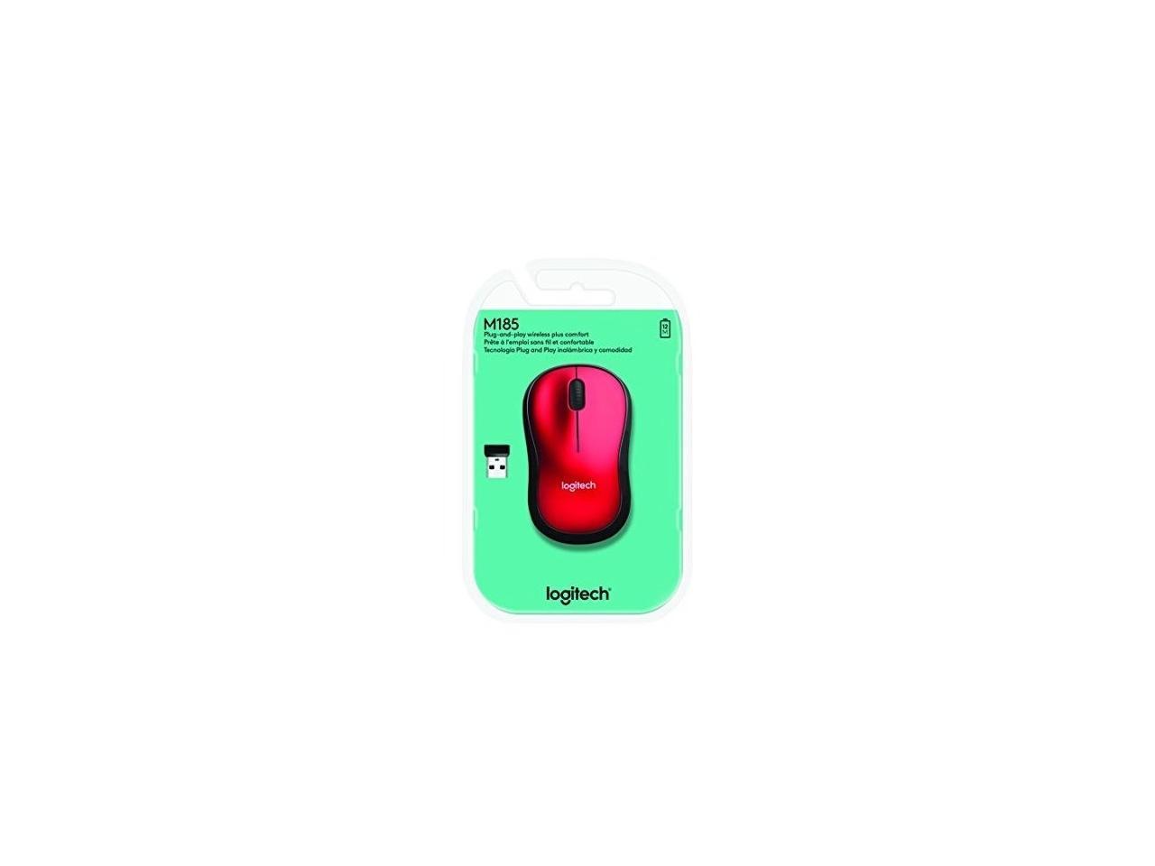 LOGITECH - COMPUTER ACCESSORIES 910-003635 M185 COMFORT WRLS MOUSE RED