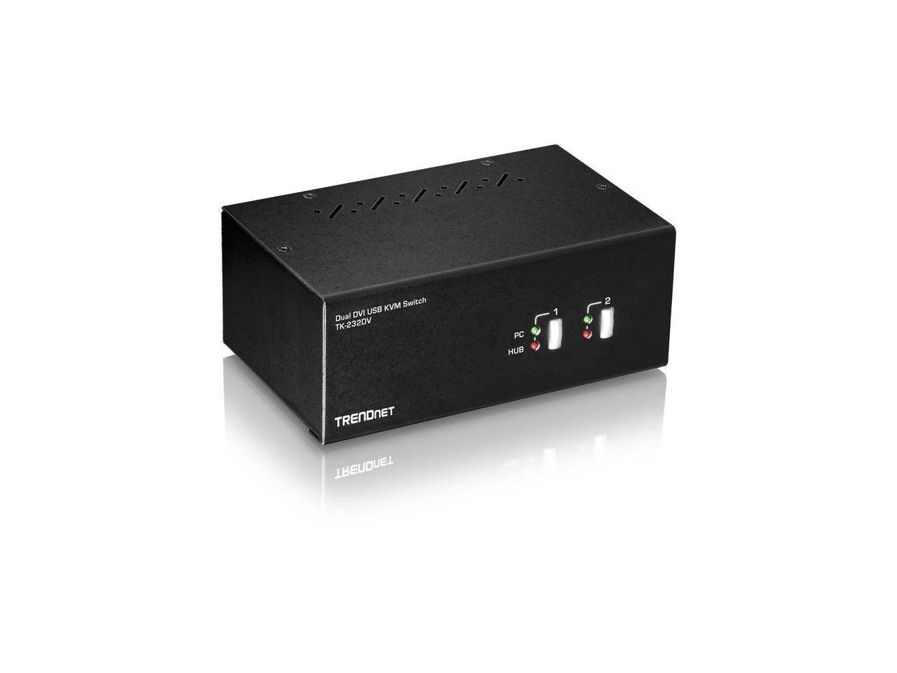 TRENDnet 2-Port Dual Monitor DVI KVM Switch TK232DV