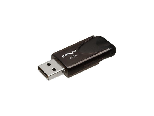 PNY P-FD64GATT4-GE 64GB BLACK USB FLASH DRIVE 2.0