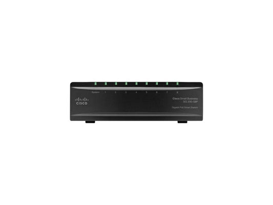 Cisco S200 Series LM2008T-NA SG200-08 8-Port 10/100/1000 Gigabit Smart Switch