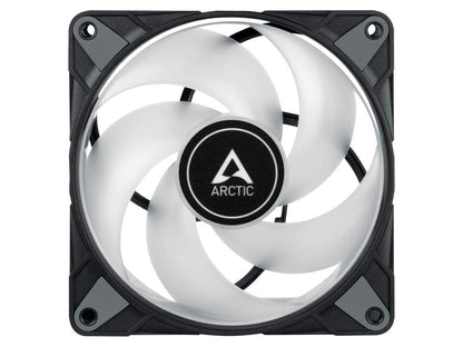Arctic ACFAN00231A P12 PWM PST A-RGB 0dB - 120 mm PWM case Fan Optimized for Static Pressure, case Fan, semi-Passive: 0-2000 RPM, 5V 3 pin ARGB LED, Single Fan - Black