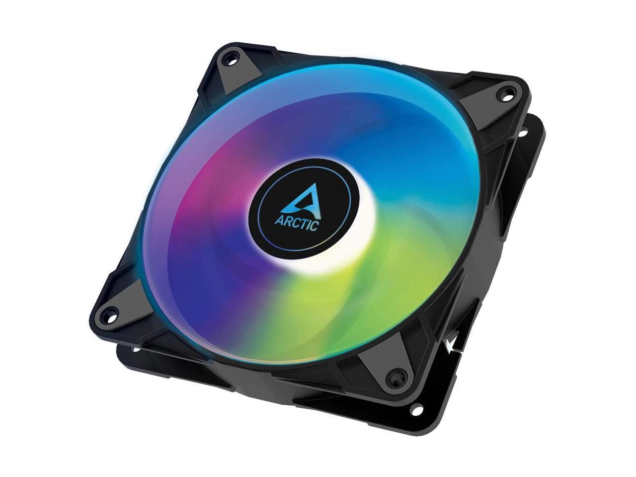 Arctic ACFAN00231A P12 PWM PST A-RGB 0dB - 120 mm PWM case Fan Optimized for Static Pressure, case Fan, semi-Passive: 0-2000 RPM, 5V 3 pin ARGB LED, Single Fan - Black