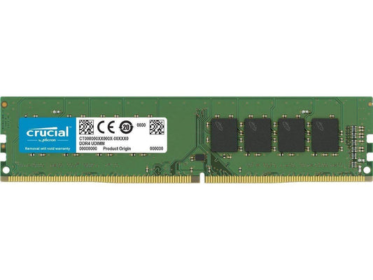 Crucial 16GB 2666 MT/S 288-Pin DDR4 SDRAM UDIMM (PC4-21300) Memory Module, CL19, Unbuffered, Dual Ranked x8, Non-ECC, 1.2V