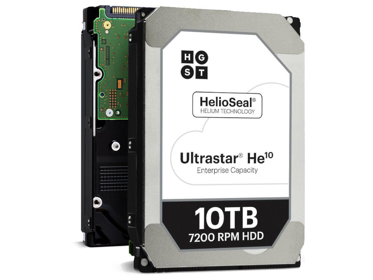 HGST WD Ultrastar He10 HDD 10TB 7200 RPM 4Kn SAS 12Gb/s 3.5-Inch Enterprise Hard Drive HUH721010AL4204 (0F27404)