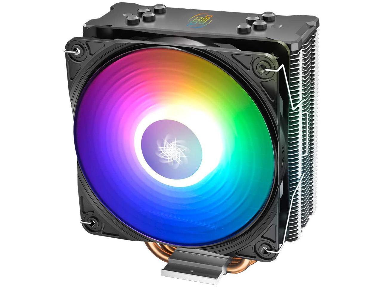 DEEPCOOL GAMMAXX GT A-RGB CPU Cooler w/ RGB Controller - 4 shaped Heatpipes, 120mm Addressable RGB PWM Fan