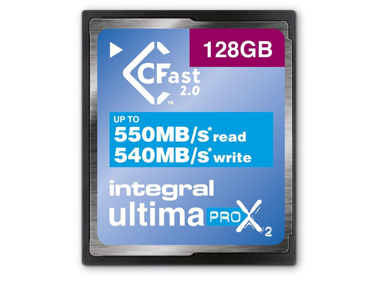 128GB Integral Ultimapro X2 CFast 2.0 3666x Memory Card