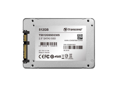 TRANSCEND TS512GSSD230S 512GB SSD230S SSD SATA 3 2.5IN