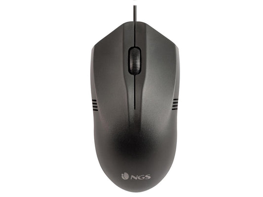 NGS Desktop Optical Wired Mouse, Easy Betta - Black