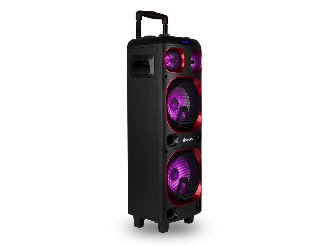 NGS 300W Wireless BT Double 8" Woofer Speaker with Built-in Battery - WildSka1