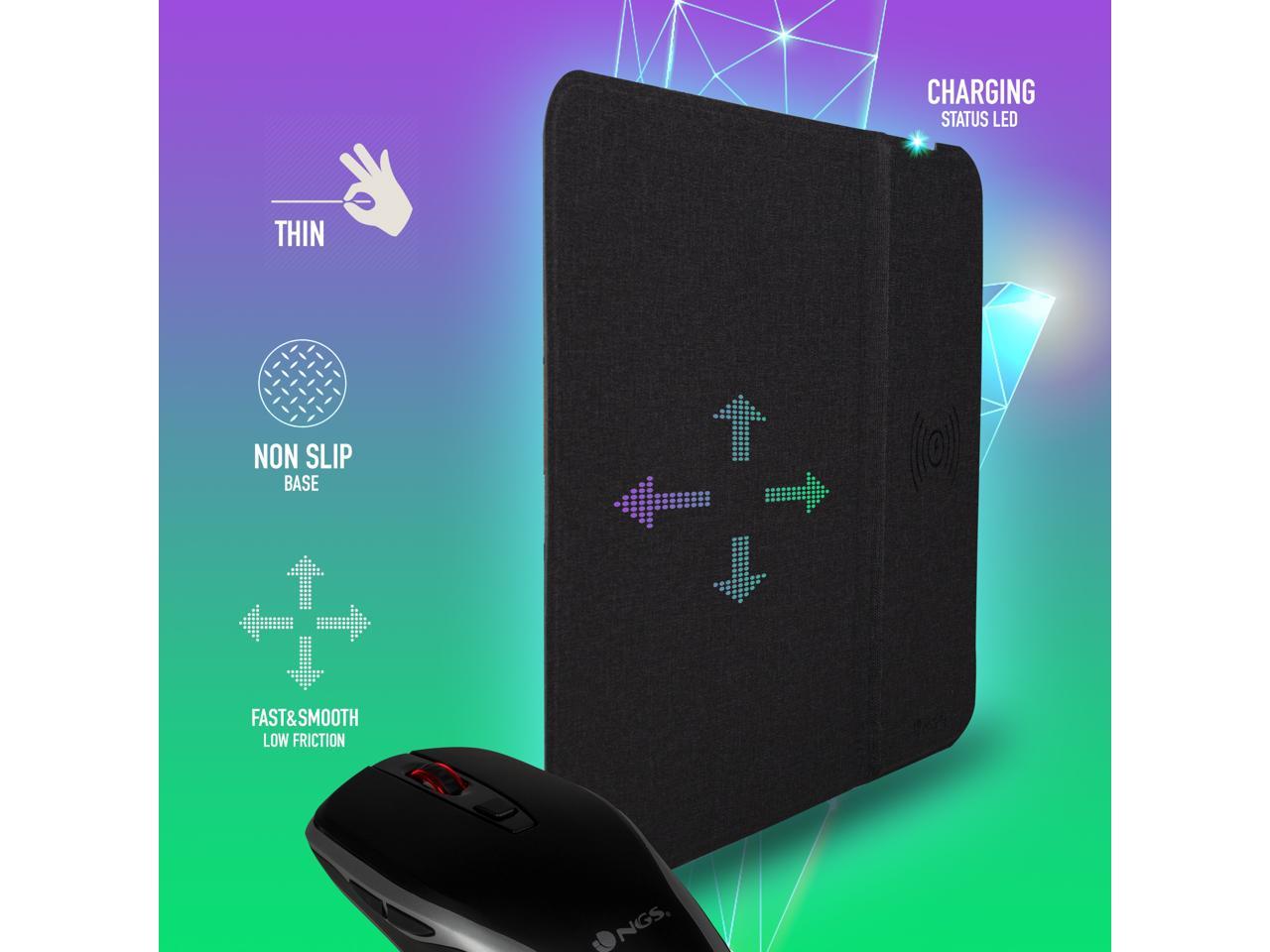 NGS Wireless Charging Mousepad for Qi-compatible Mice and Mobile Phones - Pier