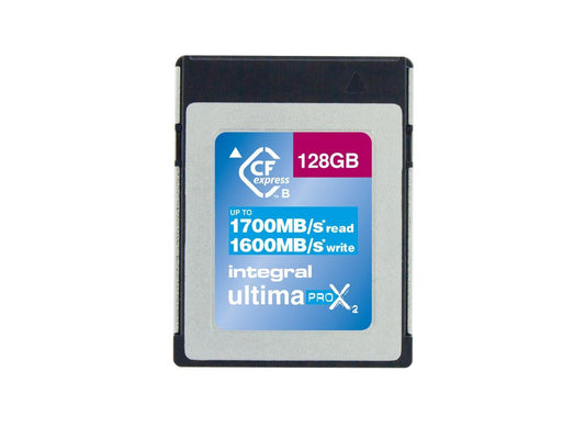 128GB Integral Ultima Pro X2 CFexpress Memory Card 11322X Speed 1700/1600 MB/sec Read/Write