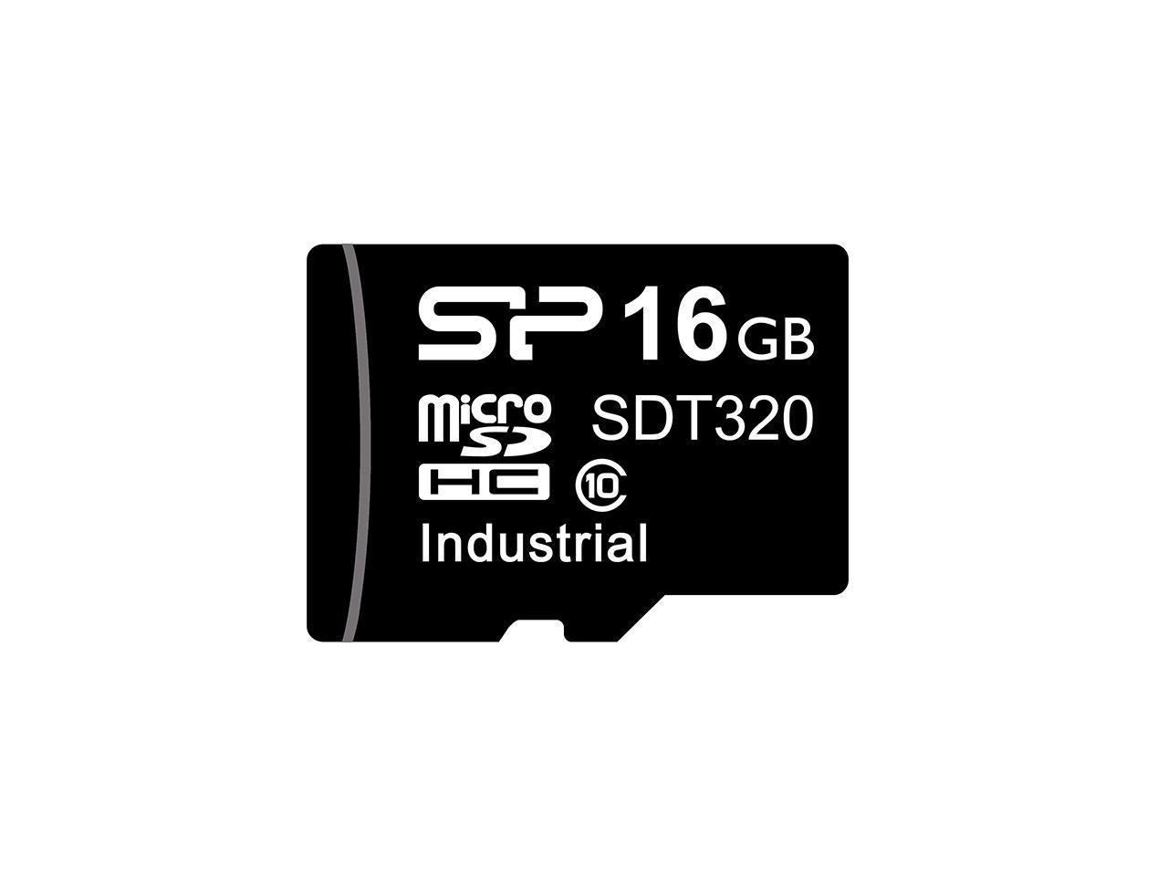 16GB Silicon Power SDT320 Industrial microSDHC UHS-I Memory Card -25-85u2103 3D TLC Flash