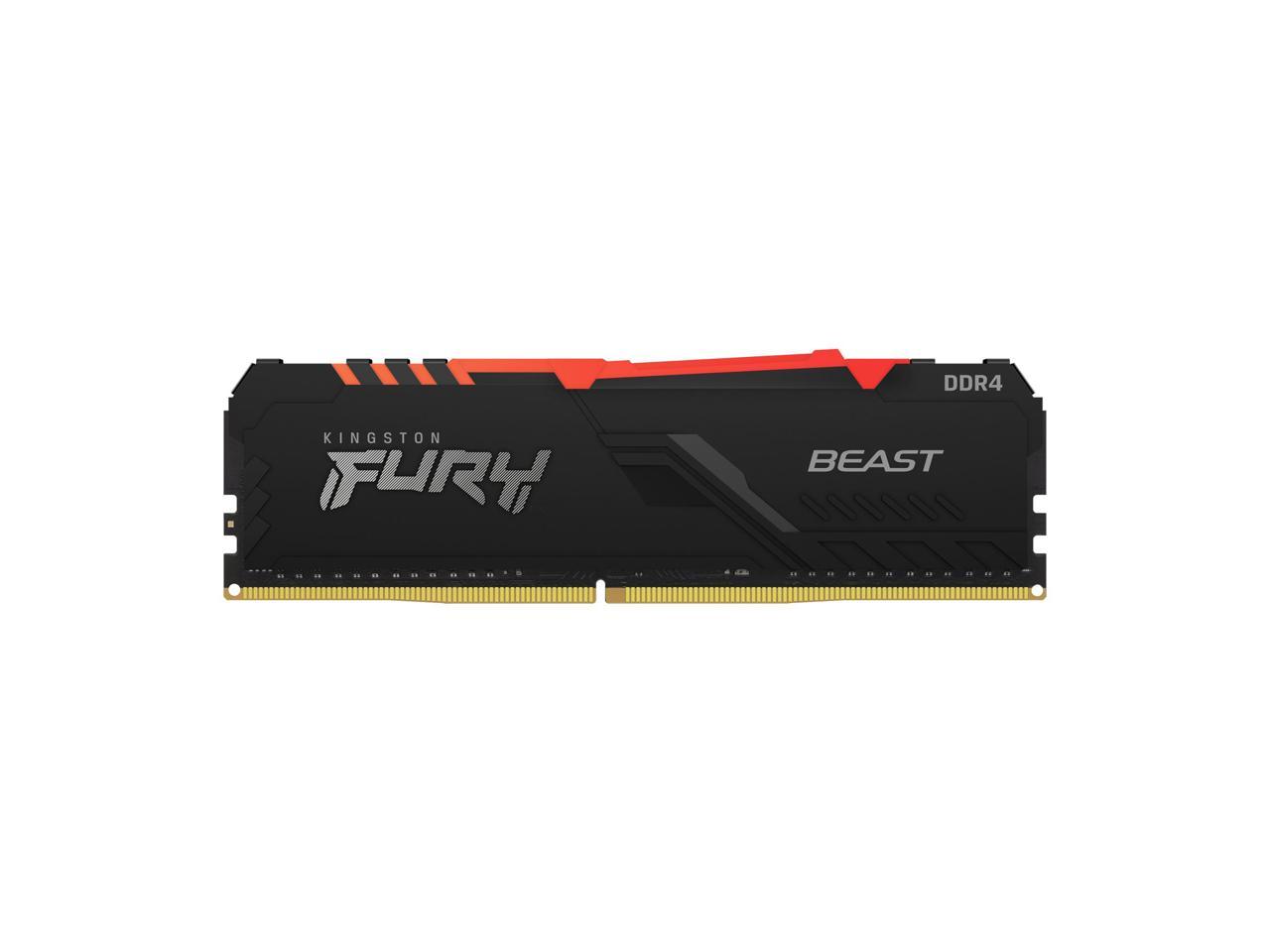 Kingston FURY Beast RGB 16GB (2 x 8GB) DDR4 3600MHz Dual Memory Kit KF436C17BBAK2/16