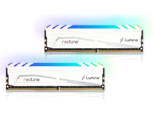 16GB Mushkin Redline Lumina RGB DDR4 3600MHz PC4-28800 CL14 Dual Channel Kit - White