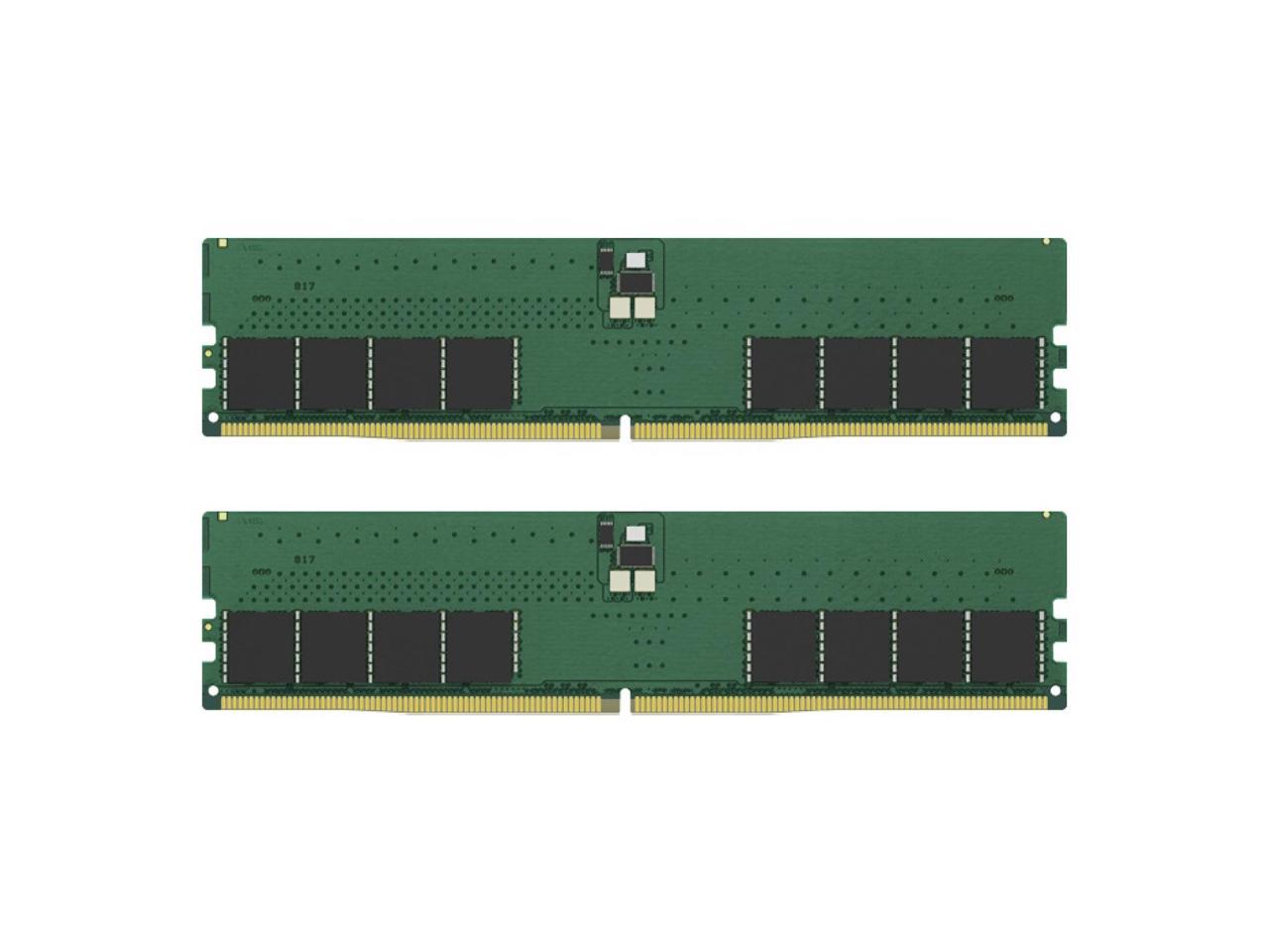 Kingston 64GB (2 x 32GB) 288-Pin PC RAM DDR5 5600 (PC5 44800) Desktop Memory Model KVR56U46BD8K2-64