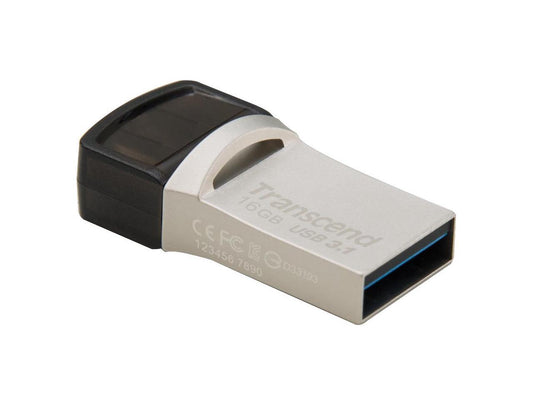 16GB Transcend JetFlash 890S OTG Flash Drive with USB3.1 and USB Type-C Connectors