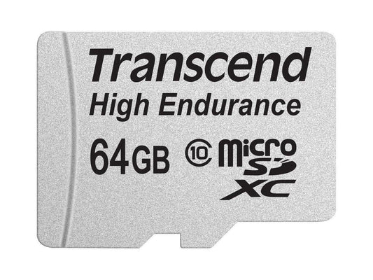 64GB Transcend High Endurance MicroSDXC Card CL10 w/SD Adapter