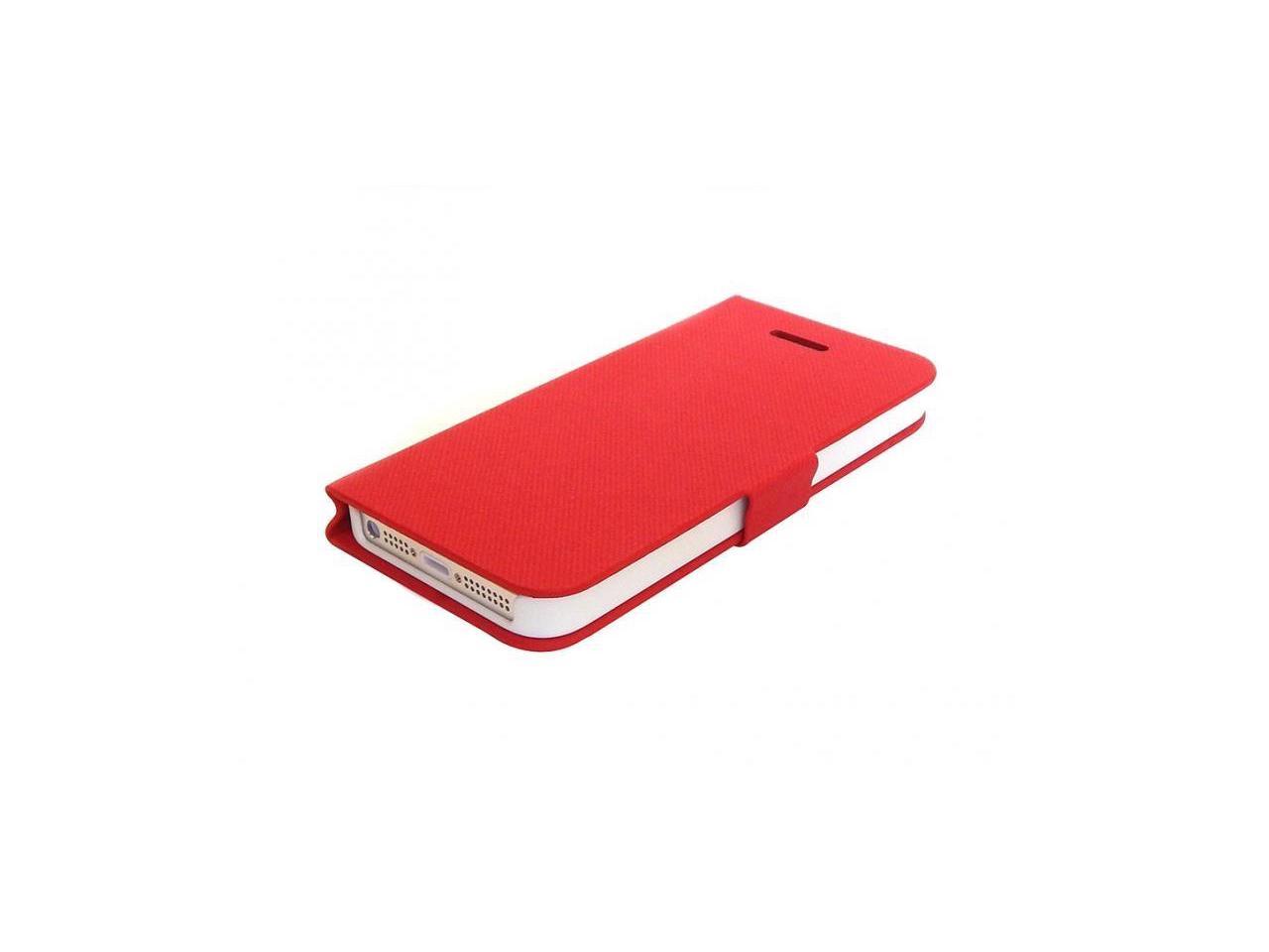 NEON Red iPhone 5 Flip Cover with Auto-Sleep Function Model IPH5-FLI-RD
