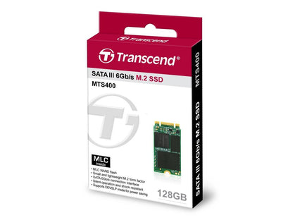 Transcend 128GB M.2 NGFF 2242 42mm SATA III 6Gbps SSD MLC Flash Model TS128GMTS400S