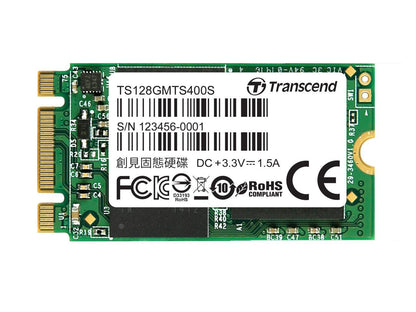 Transcend 128GB M.2 NGFF 2242 42mm SATA III 6Gbps SSD MLC Flash Model TS128GMTS400S