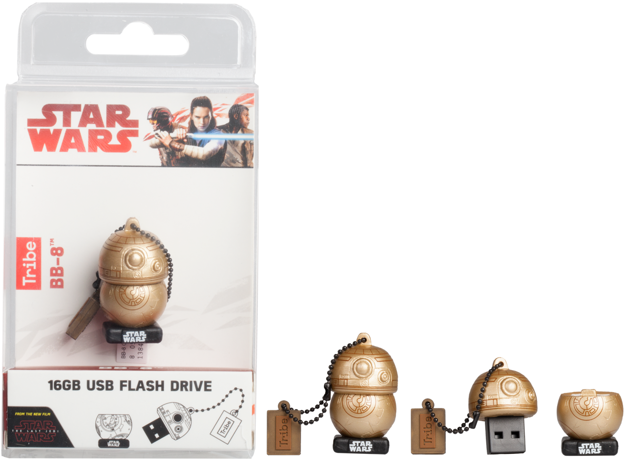 16GB Star Wars TLJ BB-8 Gold USB Flash Drive