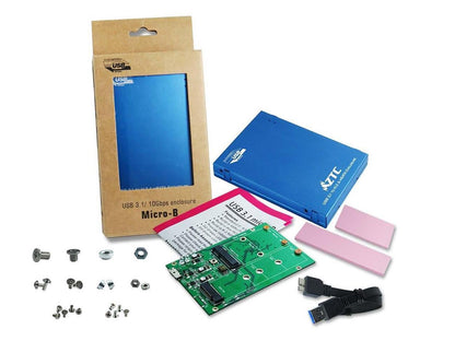 ZTC 2-in-1 USB 3.1 Sky Enclosure M.2 (NGFF) & mSATA SSD to USB 3.1 Board Adapter. USAP High Performance with Real 10G Speed. Model ZTC-EN009