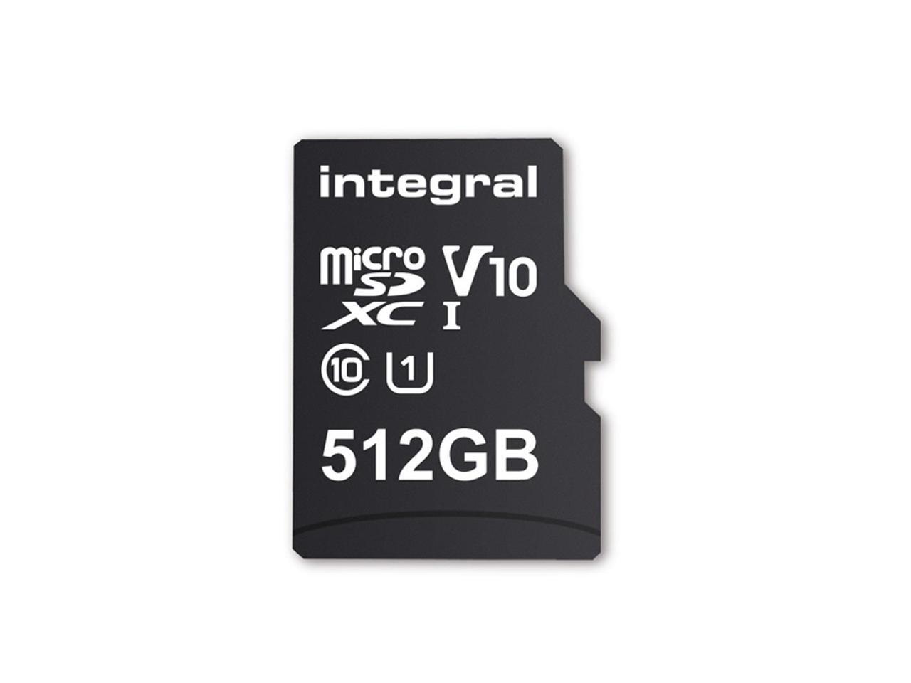 512GB Integral microSDXC CL10 UHS-I U1 Smartphone and Tablet Memory Card