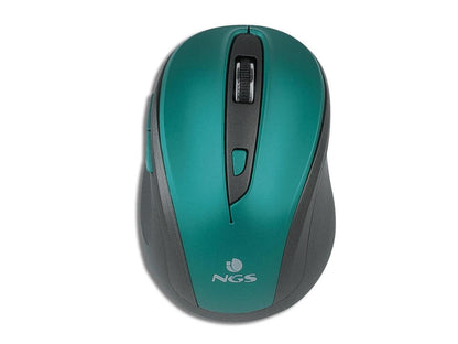 NGS 2.4GHz Wireless Optical Silent Mouse, 5 Buttons + Scroll Wheel - Evo Mute Blue