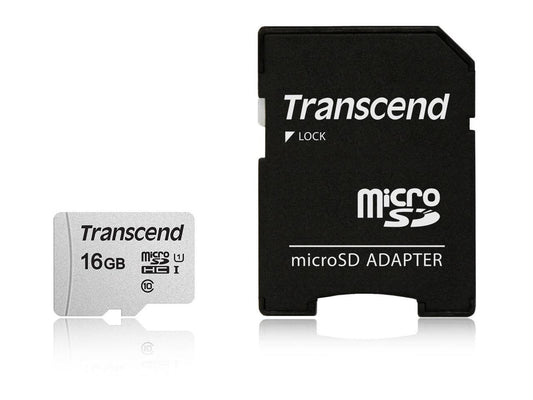 16GB Transcend 300S microSDHC UHS-I CL10 Memory Card with SD Adapter 95MB/sec