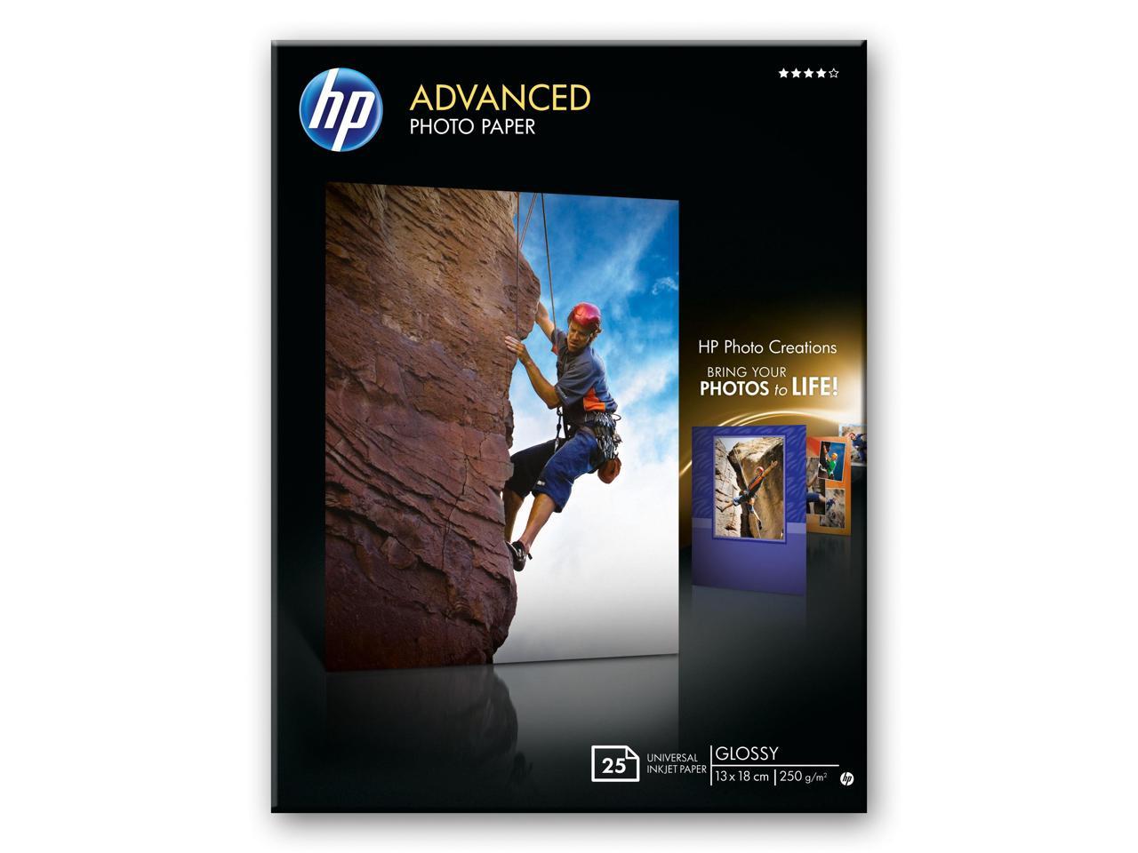 HP Advanced Glossy Photo Paper - Glossy photo paper - 130 x 180 mm - 25 sheet(s)