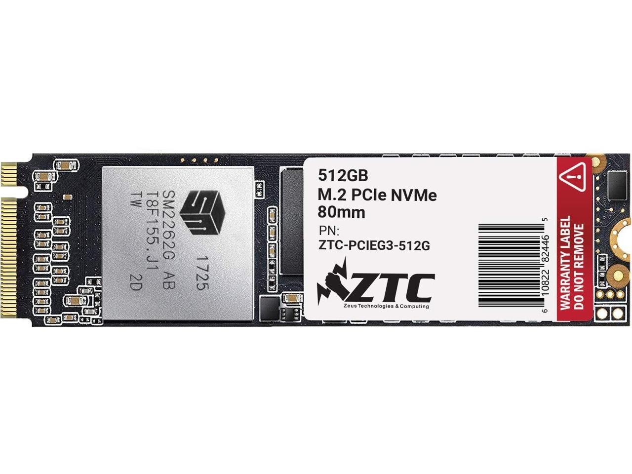 ZTC M.2 NVMe PCIe 80mm SSD Astounding Performance and High-Endurance Great Upgrade for Gaming (512GB, 512GB)