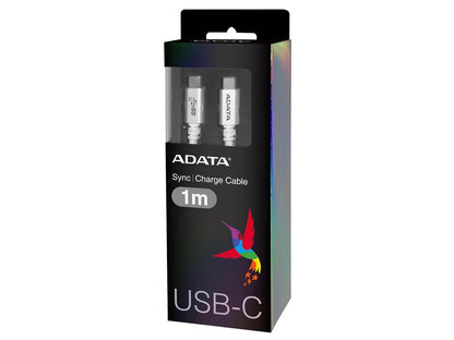AData USB-C to USB-C 3.1 Gen2 (Reversible) Cable - Silver - 100 cm