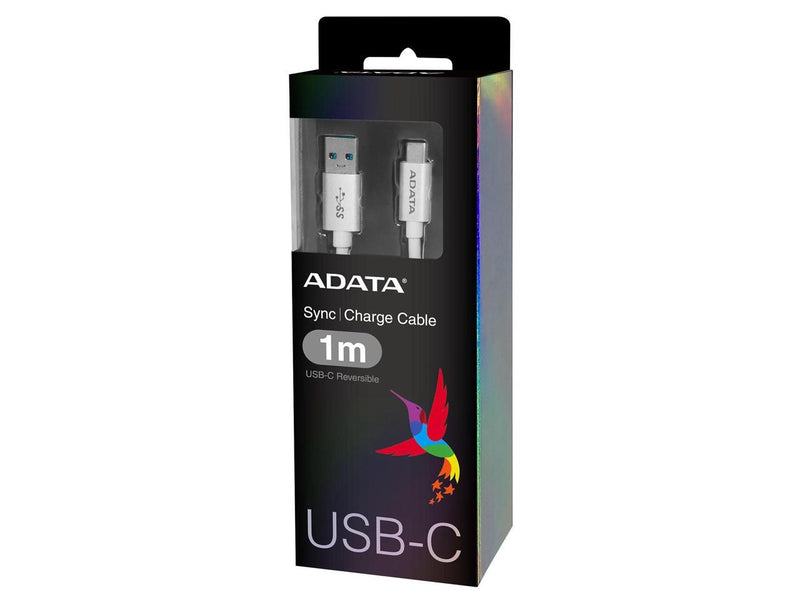 AData USB-C (Reversible) to USB-A 3.1 Cable - Silver - 100 cm