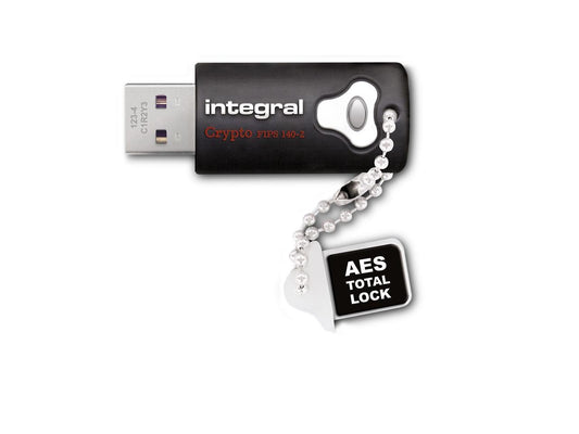 16GB Integral Drive FIPS 140-2 Encrypted USB3.0 Flash Drive (256-bit Hardware Encryption)