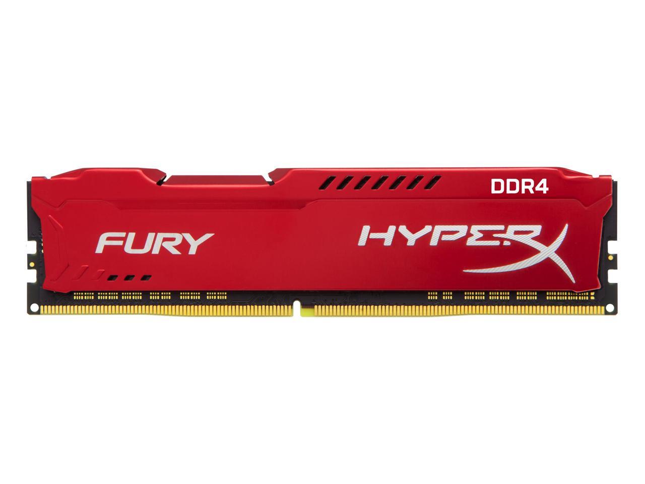 Kingston HX426C16FR-16 Hyperx Fury 16 GB DDR4 CL16 2666Mhz Memory DIMM - Red