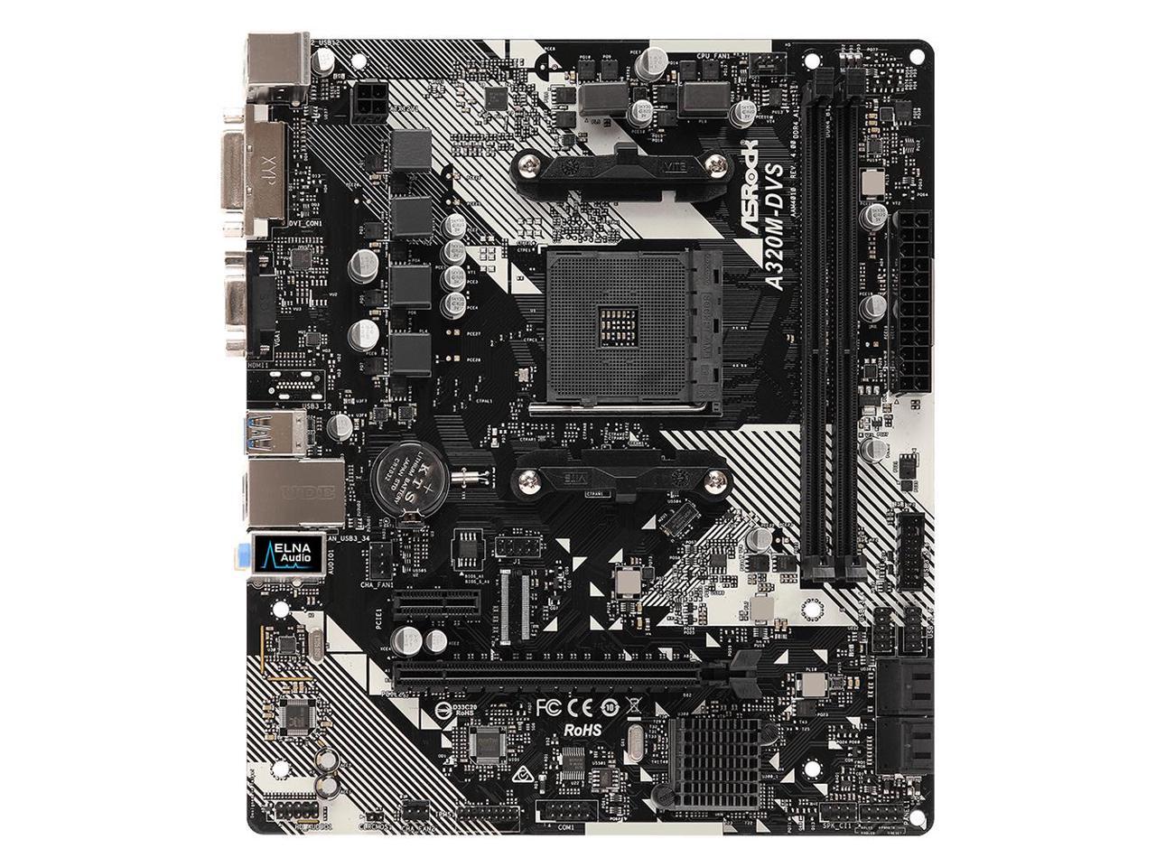 Asrock AMD A320 DDR4-SDRAM Micro ATX Motherboard