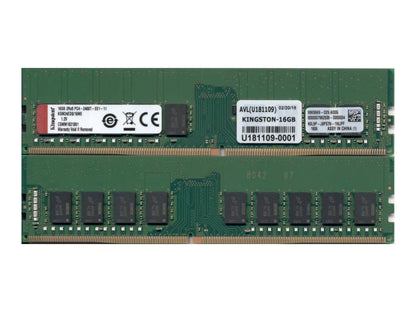 Kingston 16GB 288-Pin DDR4 SDRAM ECC DDR4 2400 (PC4 19200) Server Memory Model KSM24ED8/16ME