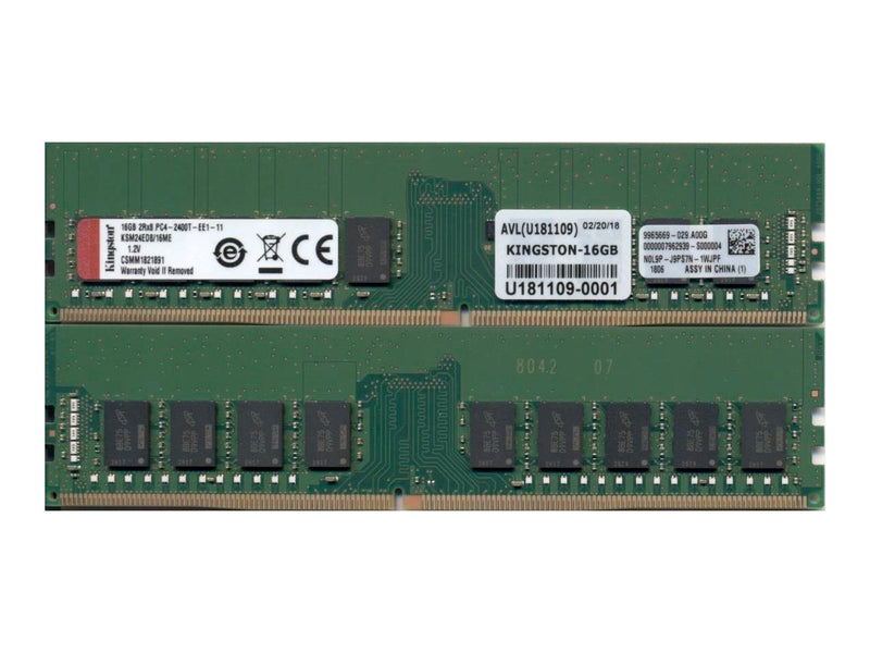 Kingston 16GB 288-Pin DDR4 SDRAM ECC DDR4 2400 (PC4 19200) Server Memory Model KSM24ED8/16ME