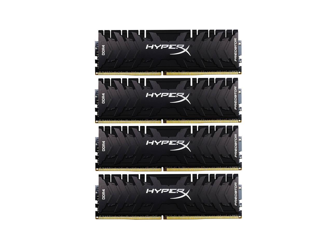 HyperX Predator Black 64GB kit 3600MHz DDR4 CL17 DIMM XMP Desktop PC Memory (HX436C17PB3K4/64)