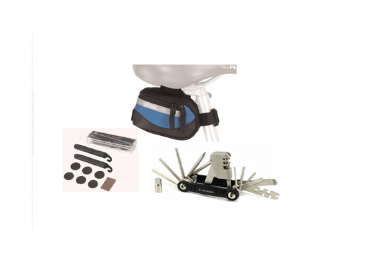 EyezOff Bicycle Saddle Bag with Tool Kit, Tire Levers, Tire Repair Kit