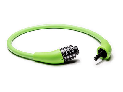 EyezOff EZ866 Bicycle Lock 4-Dial Cable Combination Lock, All-Weather, Green, 60cm