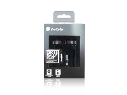 NGS Wired Stereo Earphones Cross Rally Graphite (CROSSRALLYGRAPHITE)