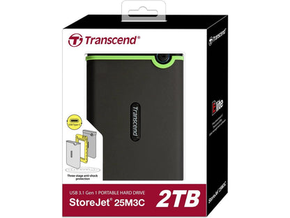 Transcend StoreJet 25M3C 2.5" External Hard Drive 2TB (Dark grey)