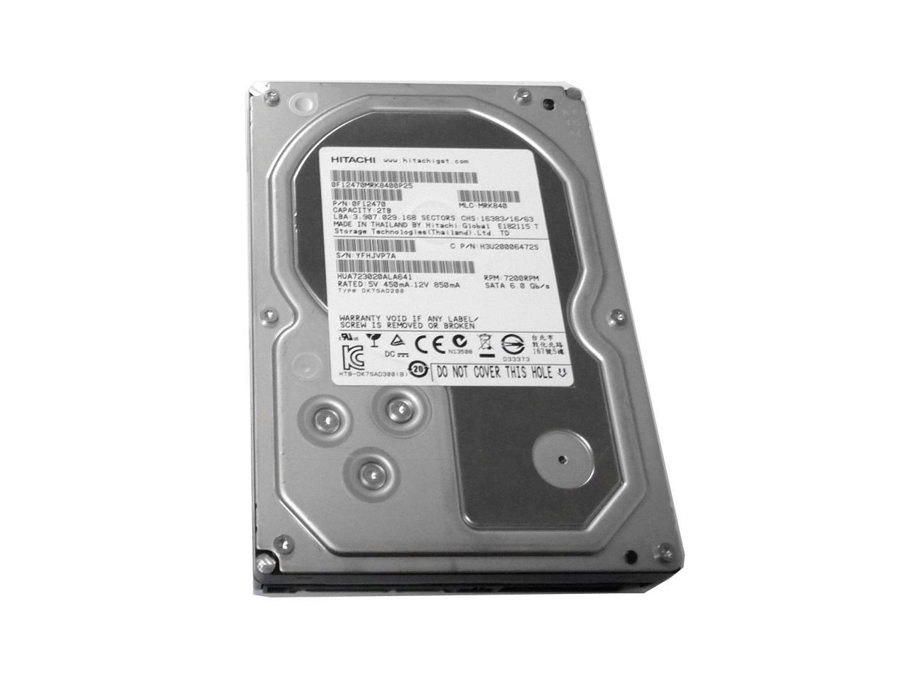 Hitachi Ultrastar 7K3000 HUA723020ALA641 2TB 7200RPM 64MB Cache SATA 6.0Gb/s 3.5" Enterprise Hard Drive -OEM