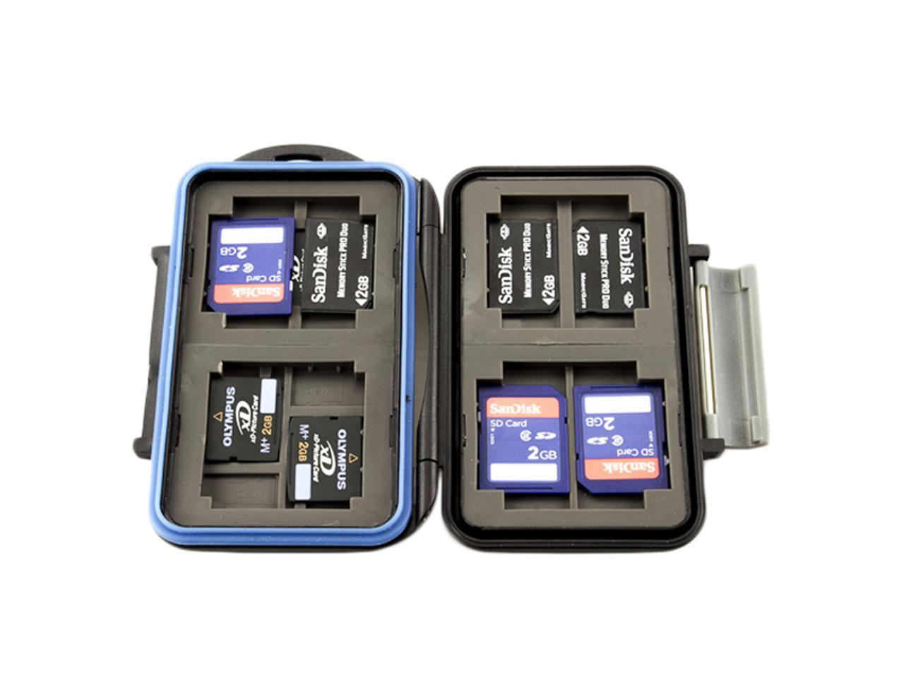 JJC MC-5 Waterproof Holder Storage Memory Card Case For 4PCS CompactFlash(CF) 2PCS Micro SD2 PCS SecureDigital(SD) 2PCS MemoryStick Pro Duo 2PCS XDPictureCard(XD)