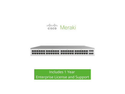 Cisco Meraki MS120-48 48 Port Gigabit Switch Includes 1 Year Enterprise License