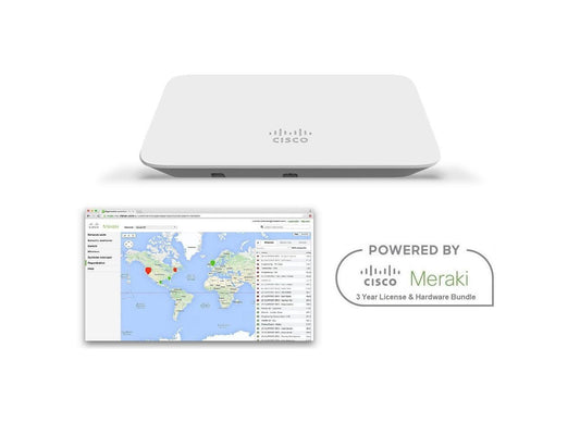 Cisco Meraki MR20 802.11ac Wave 2 Wireless Access Point Includes 3 Year License Bundle