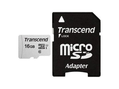 16GB Transcend 300S microSDHC UHS-I CL10 Memory Card with SD Adapter 95MB/sec