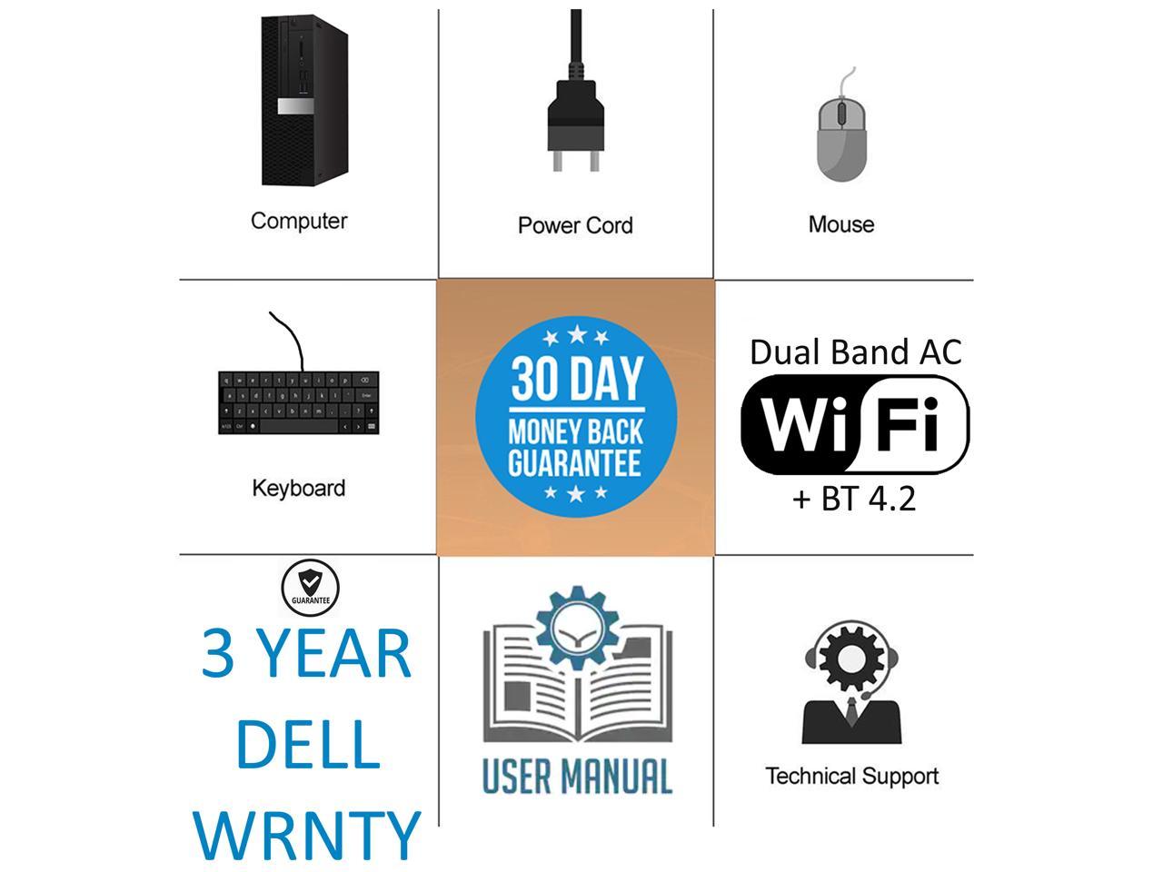 Dell OptiPlex 7070 Micro Desktop Computer - Core i7-8700 - 3.2GHz to 4.6GHz 16 GB RAM, 512 GB M.2 NVME SSD, AC Wi-Fi, Bluetooth 5.0, DisplayPort, VGA, HDMI - Windows 10 Pro