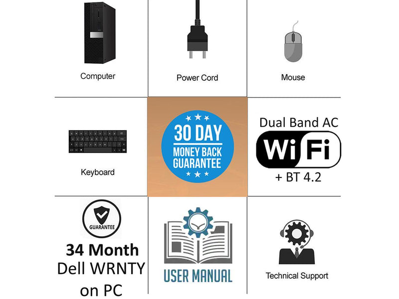 Dell 5070 USFF, Quad Core Pentium Silver upto 2.80GHz, 16GB DDR4, 128GB M.2 SSD, USB 3.1, WiFi, Bluetooth, 4K UHD 3-Monitor Support, Display Port, HDMI, Windows 10 Pro